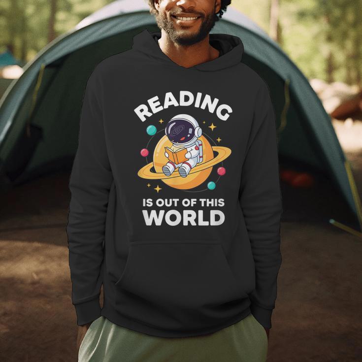 Reading Is Out Of This World Astronaut Book Lover Men Hoodie