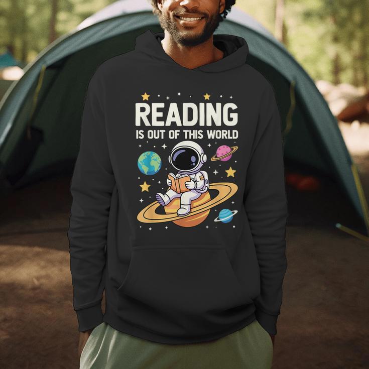 Reading Is Out Of This World Cute Astronaut Books Lover Men Hoodie Reading Is Out Of This World Cute Astronaut Books Lover Men Hoodie