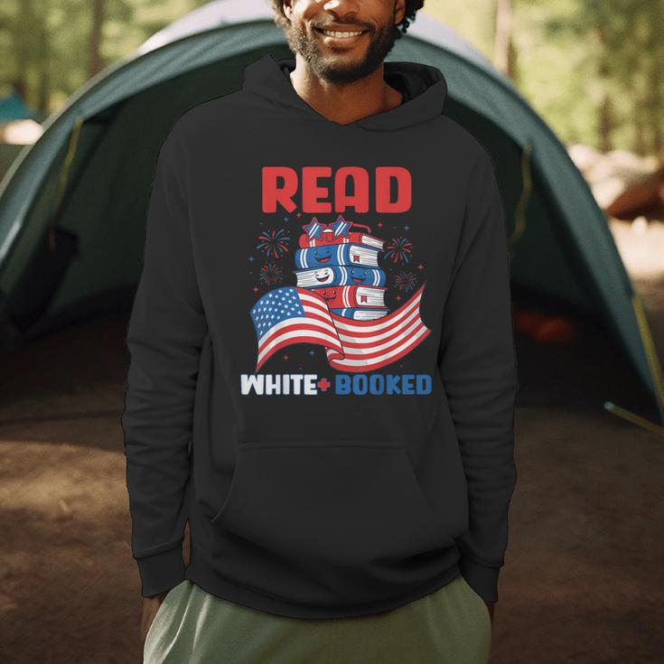 Red And Booked 4th Of July Patriotic Book Lover Art Men Hoodie