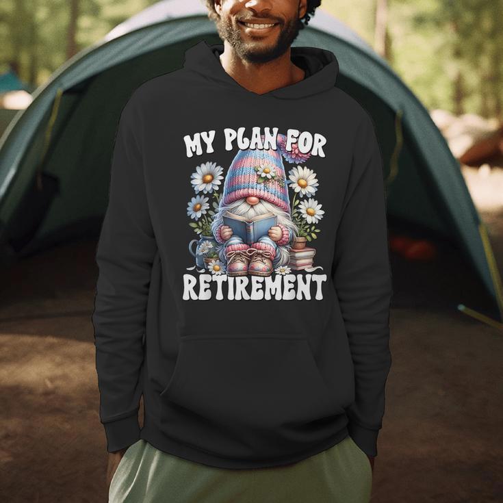 Retired Teacher Gnome Reading A Book Retirement Plan Men Hoodie Retired Teacher Gnome Reading A Book Retirement Plan Men Hoodie