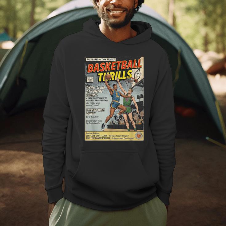Retro Basketball Player Comic Book Style Dunker Graphic Men Hoodie
