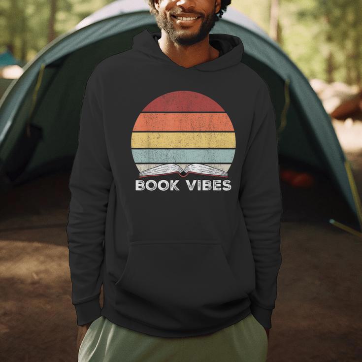 Retro Book Vibes Rainbow For Reading Lovers Vintage Men Hoodie