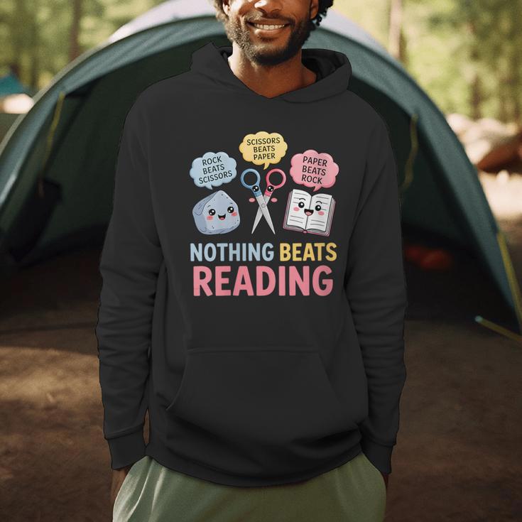 Rock Paper Scissors Nothing Beats Reading Book Lover Men Hoodie Rock Paper Scissors Nothing Beats Reading Book Lover Men Hoodie