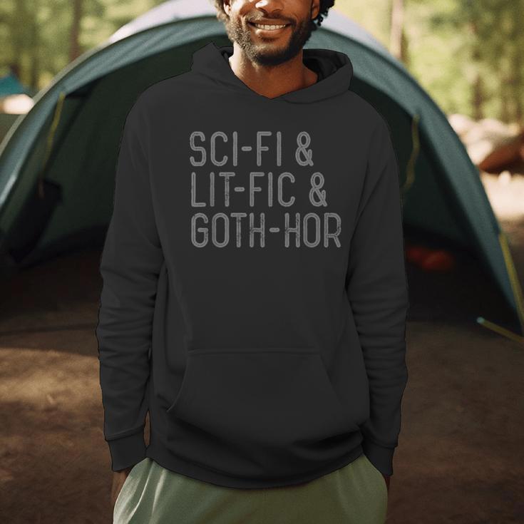 Science Fiction Literary Fiction Gothic Horror Book Readers Men Hoodie