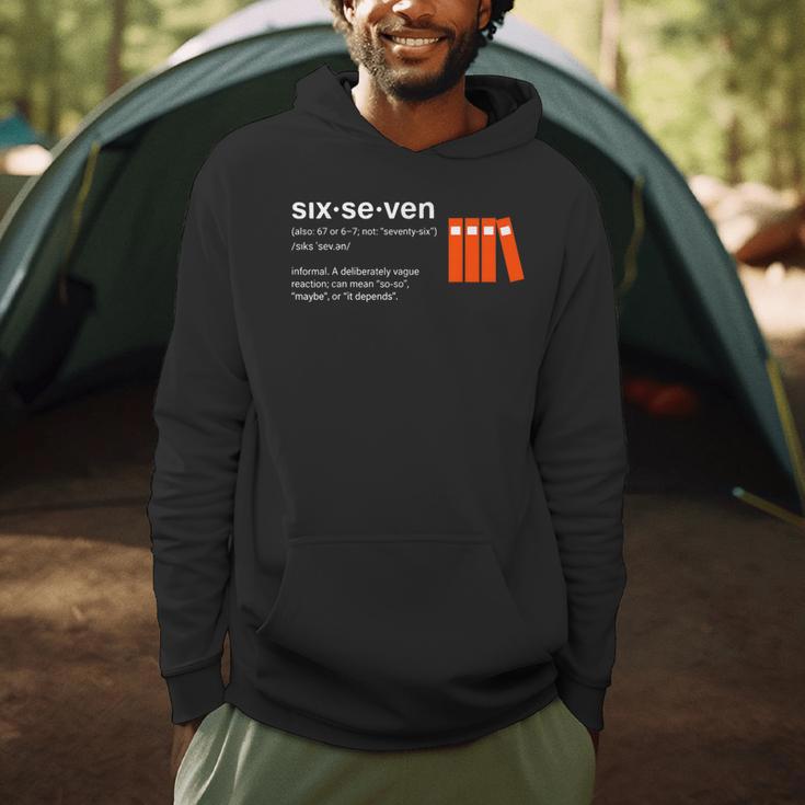 Six Seven Meme Reading Book Lover 6-7 67 Definition Men Hoodie