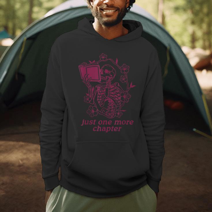 Skeleton Reading Book Just One More Chapter Men Hoodie