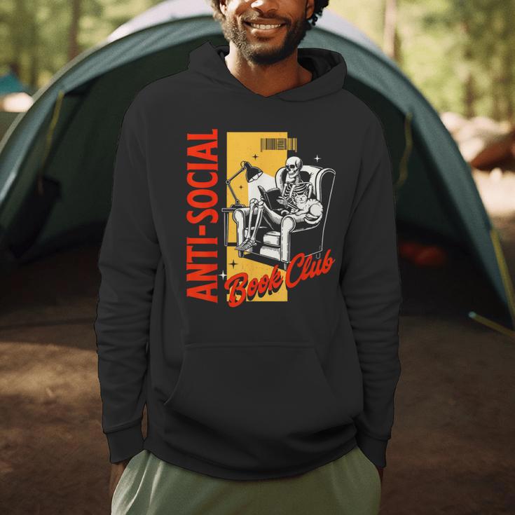 Skeleton Reads a Book Anti Social Book Club Men Hoodie Skeleton Reads a Book Anti Social Book Club Men Hoodie