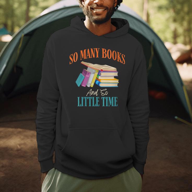 So Many Books And So Little Time Reading Book Lover Men Hoodie