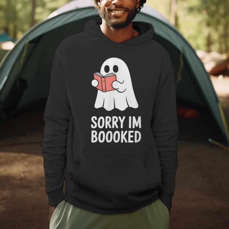 Sorry Im Boooked Reading Ghost Book Meme Men Hoodie