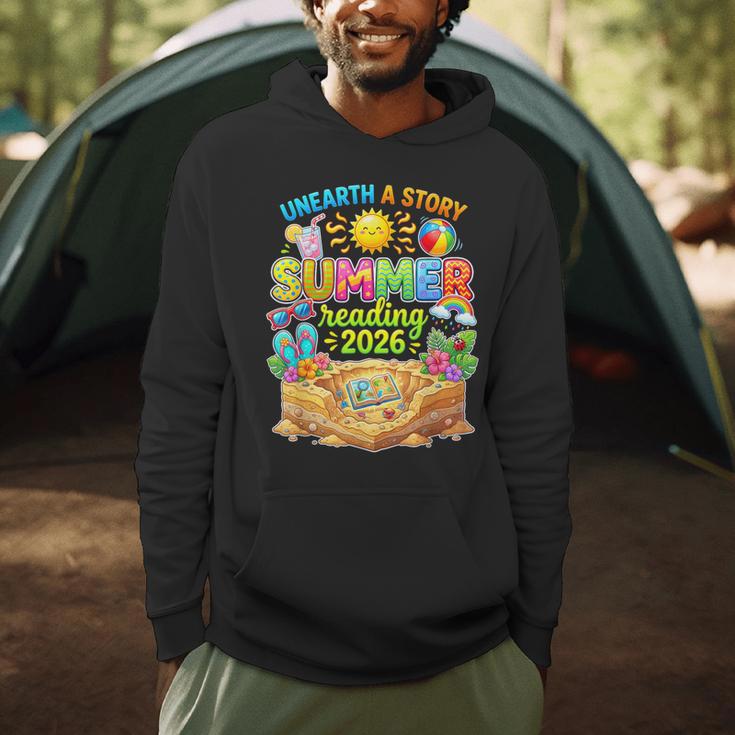 Summer Reading 2026 Unearth a Story Book Reading Men Hoodie Summer Reading 2026 Unearth a Story Book Reading Men Hoodie