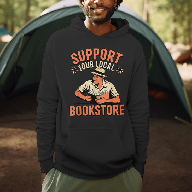Support Your Local Bookstore Vintage Reader Men Hoodie