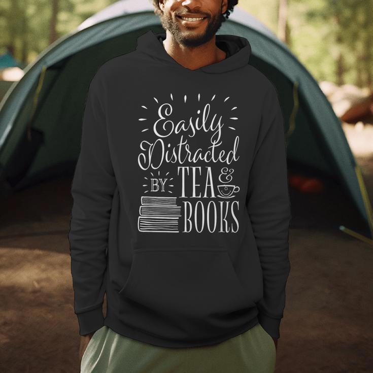 Tea Drinker Easily Distracted By Tea And Books Men Hoodie