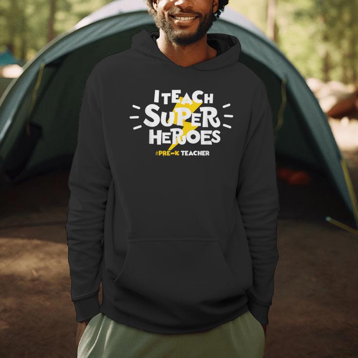 I Teach Super Heroes Comic Book Hero Pre-K Teacher Men Hoodie