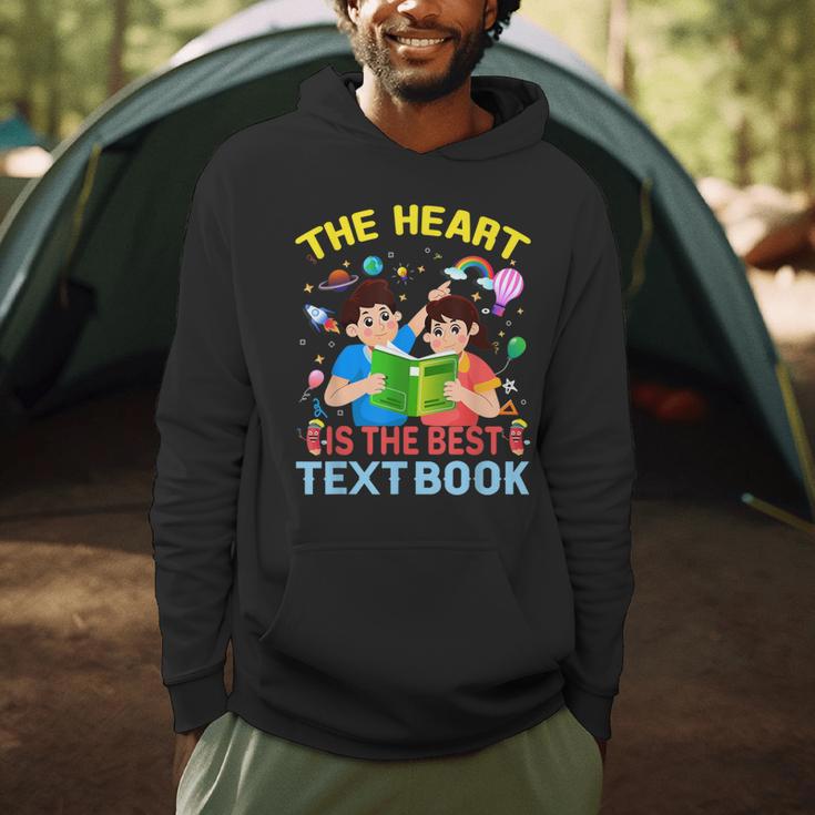 Teacher Heart Text Book For Men Women Men Hoodie