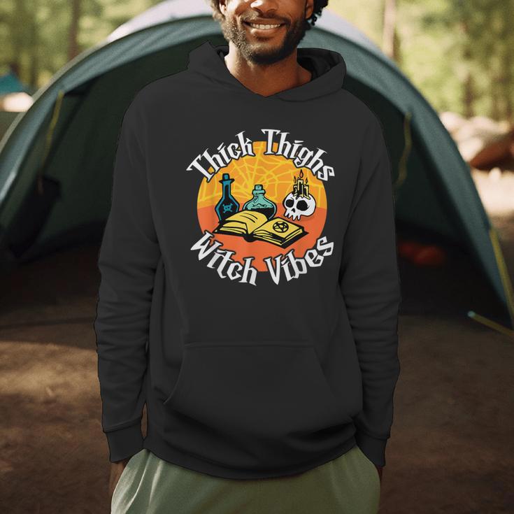 Thick Thighs Witch Vibes Spell Book And Potions Men Hoodie