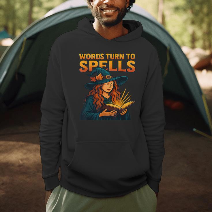 Words Turn To Spells Witchy Magic Book Aesthetic Men Hoodie Words Turn To Spells Witchy Magic Book Aesthetic Men Hoodie