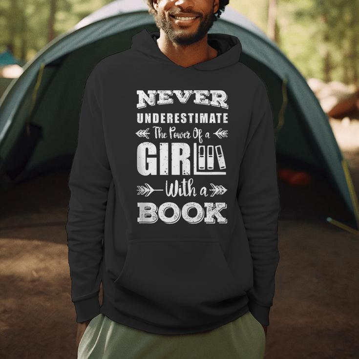 Never Underestimate A Girl With A Book Feminist Reader Men Hoodie