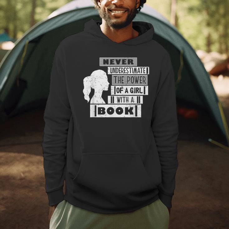 Never Underestimate Power Of Girl With Book Feminist Cute Men Hoodie Never Underestimate Power Of Girl With Book Feminist Cute Men Hoodie