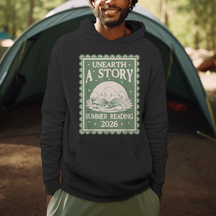 Unearth a Story Summer Reading 2026 Palaeontologists Book Men Hoodie Unearth a Story Summer Reading 2026 Palaeontologists Book Men Hoodie