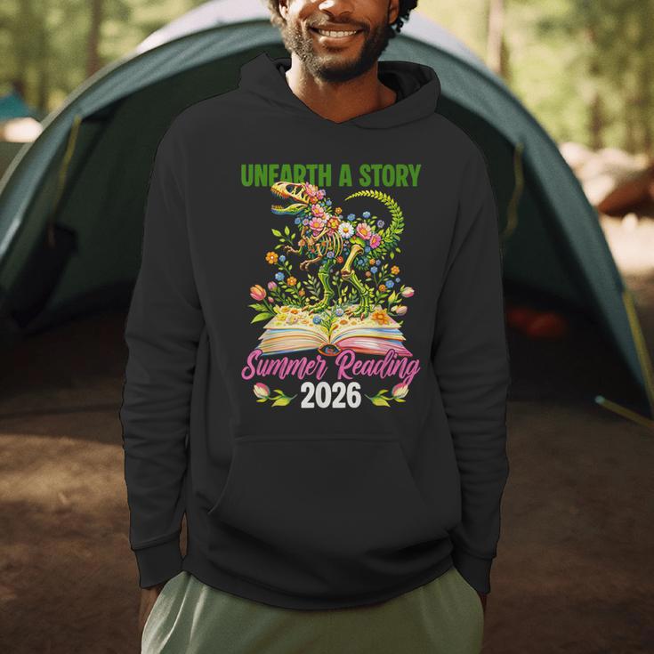 Unearth A StoryRex Reading Book Floral Summer Reading Men Hoodie