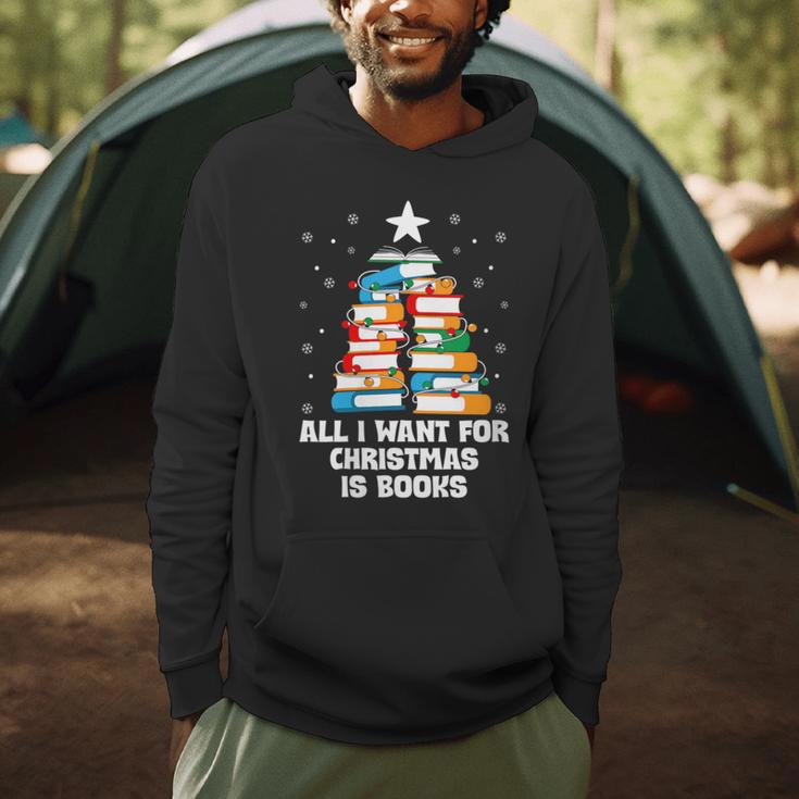 All I Want For Christmas Is Books Xmas Book Reader Reading Men Hoodie