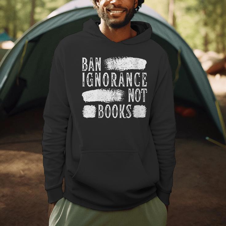Women's Ban Ignorance Not Books Banned Book Lover Reading Enthusiast Men Hoodie