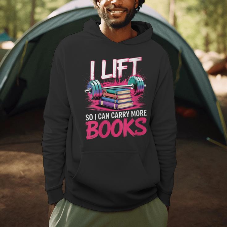 Women's I Lift So I Can Carry More Books Reader Gym Bookworm Men Hoodie Women's I Lift So I Can Carry More Books Reader Gym Bookworm Men Hoodie