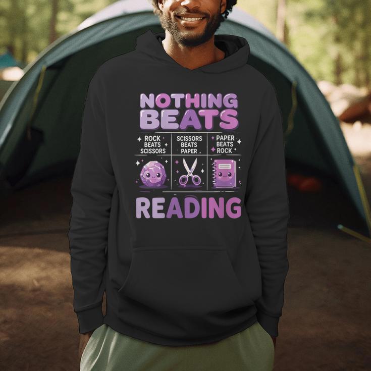 Women's Nothing Beats Reading Rock Paper Scissors Book Lover Men Hoodie