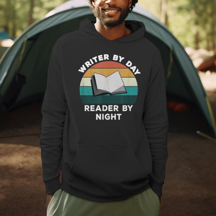 Writer By Day Reader By Night Write Cool Book Lover Men Hoodie