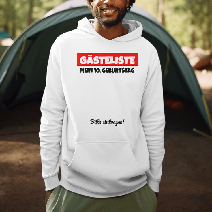 10th Birthday Guest List Guest Book Ten Years Men Hoodie