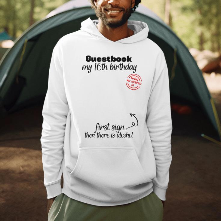 16th Birthday Boy Girl Guest Book Teenie Birthday Men Hoodie