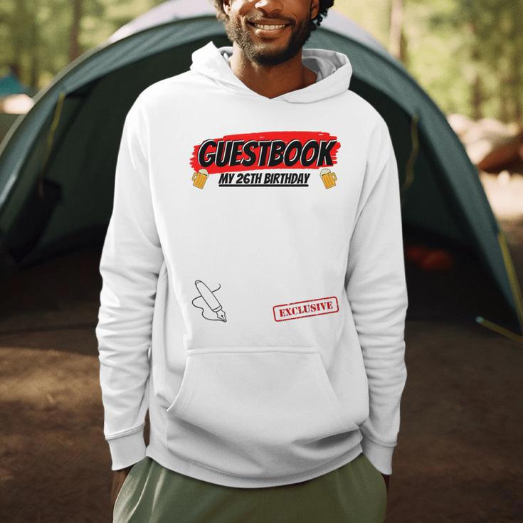 26 Year 26th Birthday Guest Book Men Hoodie