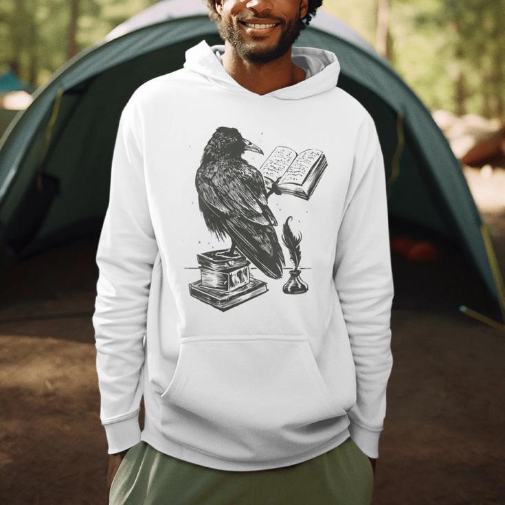 Bird Raven Book Lovers Men Women Graphic Tshirt Men Hoodie