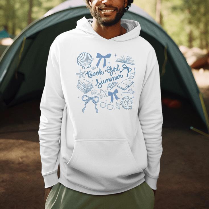 Book Girl Summer Bow Beach Seashell Summer Men Hoodie