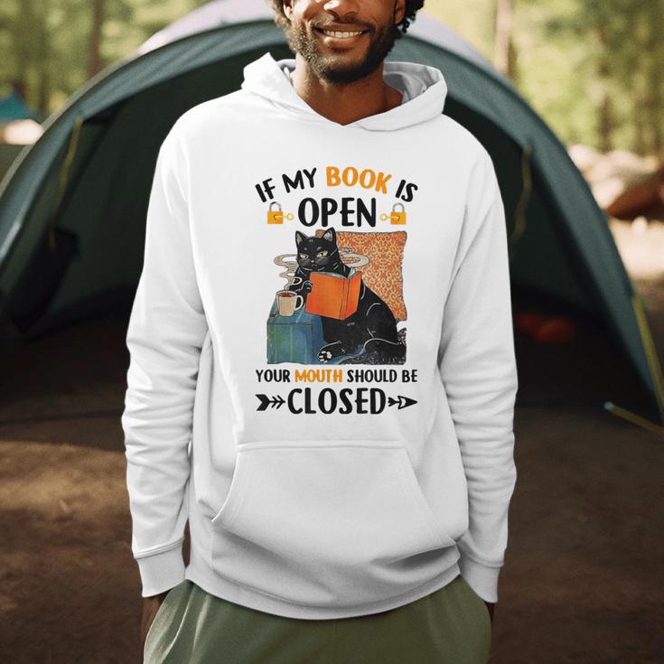 If My Book Is Open Your Mouth Should Be Closed Men Hoodie