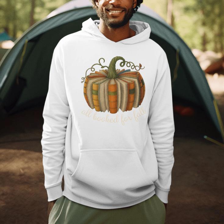 All Booked For Fall Book Pumpkin Reading Halloween Teacher Men Hoodie