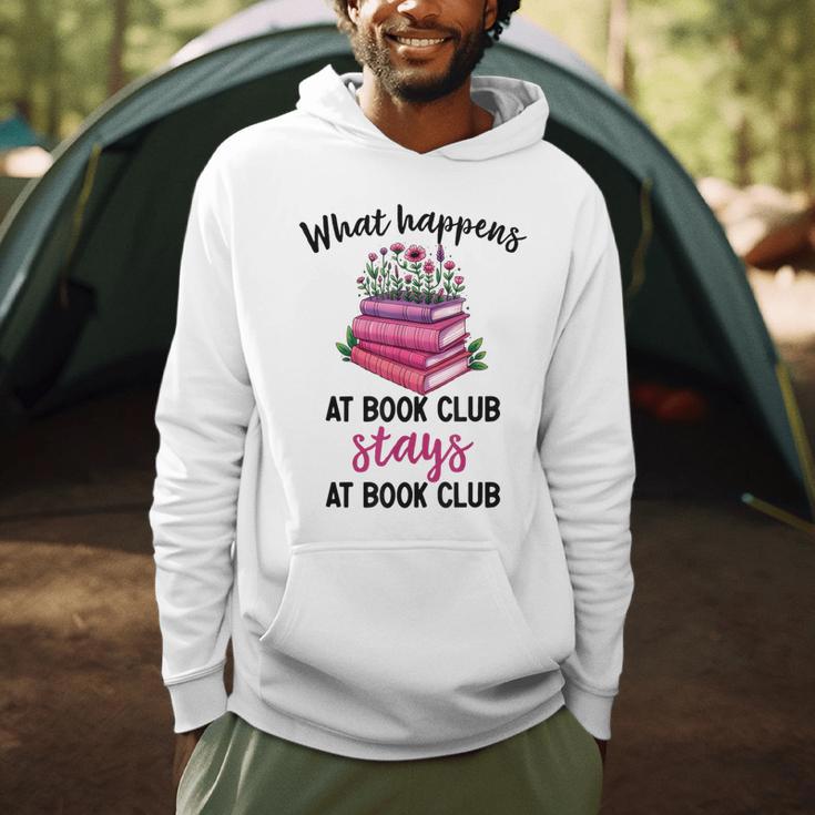 Booklover What Happens At Book Club Stays At Book Club Men Hoodie