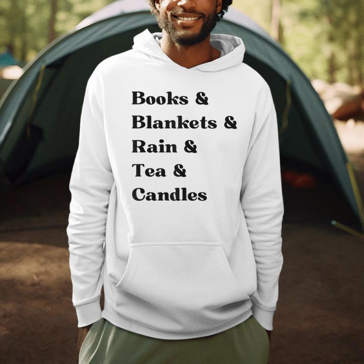 Books And Blankets And Rain And Tea And Candles Graphic Men Hoodie