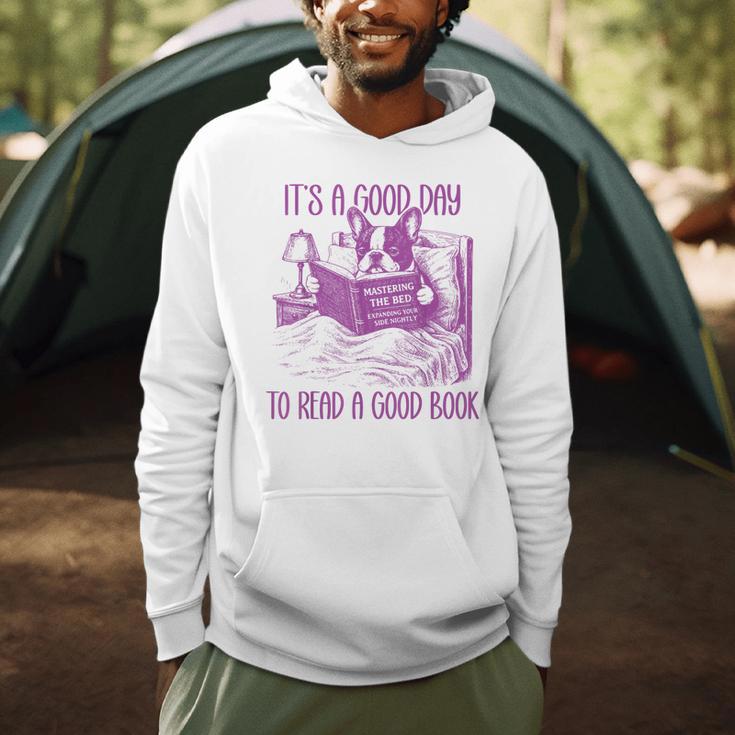 Boston Terrier Reading Book Good Day To Read a Book Men Hoodie Boston Terrier Reading Book Good Day To Read a Book Men Hoodie