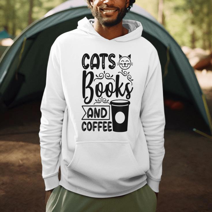 Cats Books And Coffee Kitty Cat Lover Men Hoodie Cats Books And Coffee Kitty Cat Lover Men Hoodie