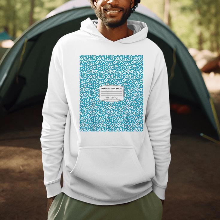 Classic Sky Blue Composition Book School Book Teachers Men Hoodie