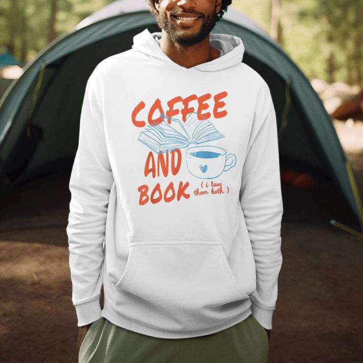 Coffee And Books I Love Them Both Vintage Retro Book Lover Men Hoodie