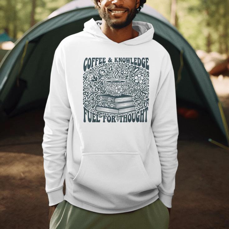 Coffee Knowledge Fuel For Thought Book Lover Reading Men Hoodie