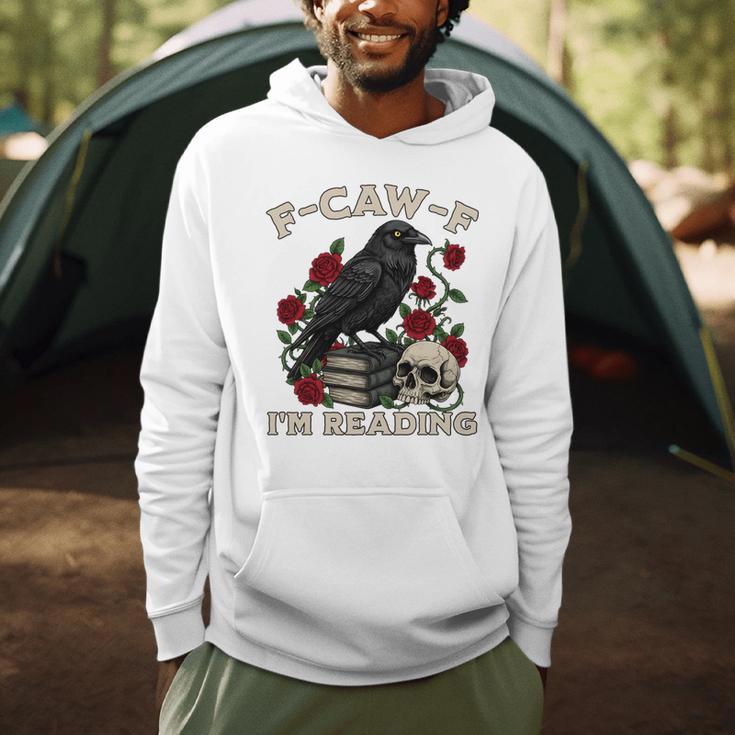 F-CAW-F I'm Reading Crow Book Lover Introvert Meme Men Hoodie