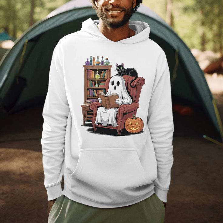 Ghost With Bookshelf Halloween Bookish Premium Tri-Blend Men Hoodie Ghost With Bookshelf Halloween Bookish Premium Tri-Blend Men Hoodie