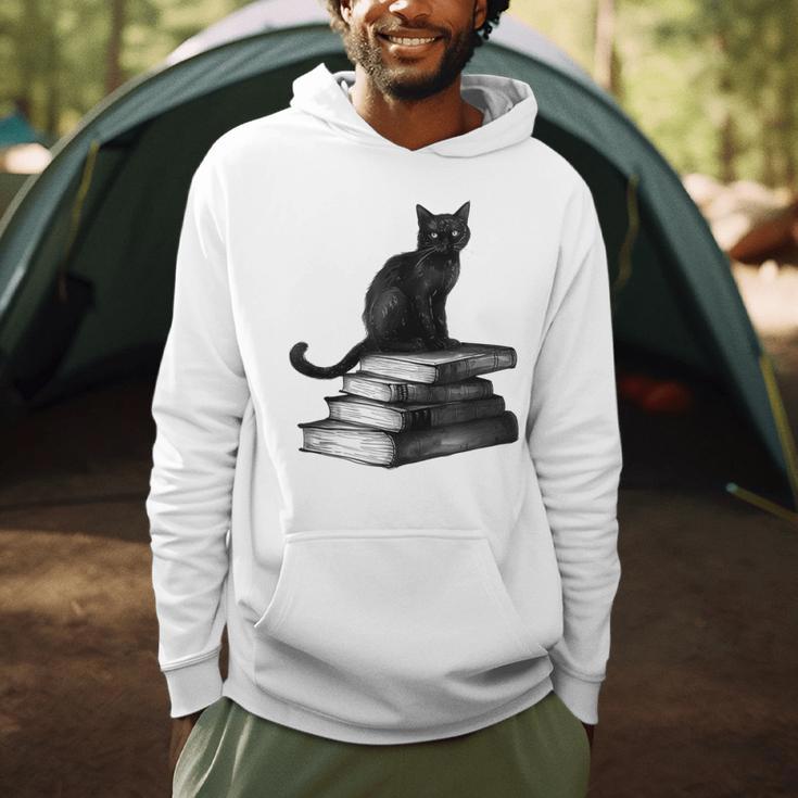 Goth Mystical Gothic Books & Cat Men Hoodie Goth Mystical Gothic Books & Cat Men Hoodie
