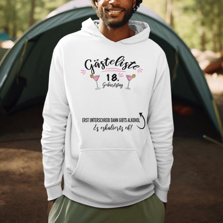 Guest Book 18th Birthday Party Girl Finally Adult Men Hoodie