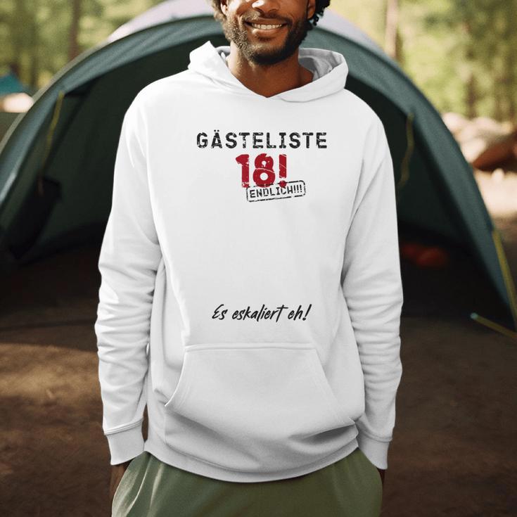Guest List Finally 18 Guest Book 18th Birthday Boy Girl Men Hoodie