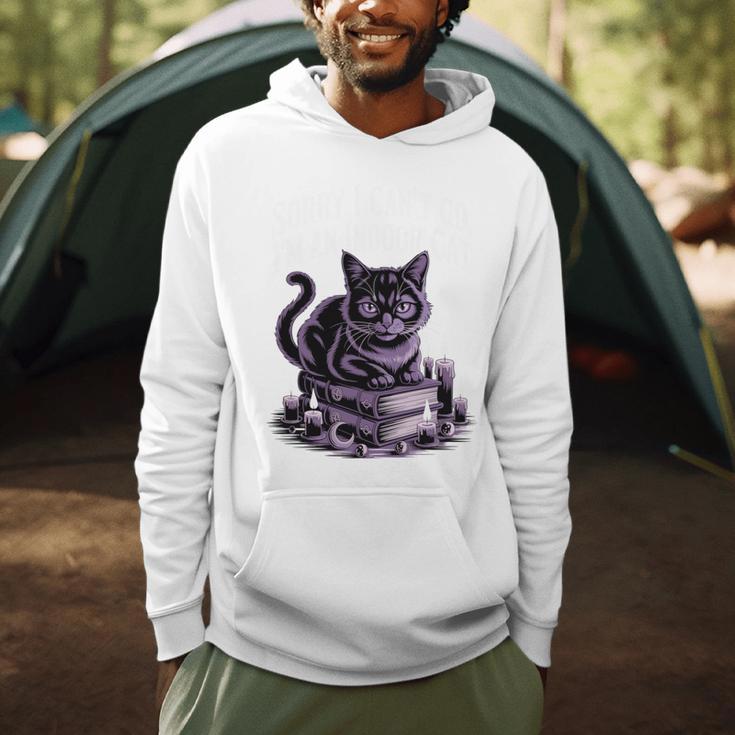 I'm An Indoor Cat Cute Witch Kitten With Books And Candles Men Hoodie