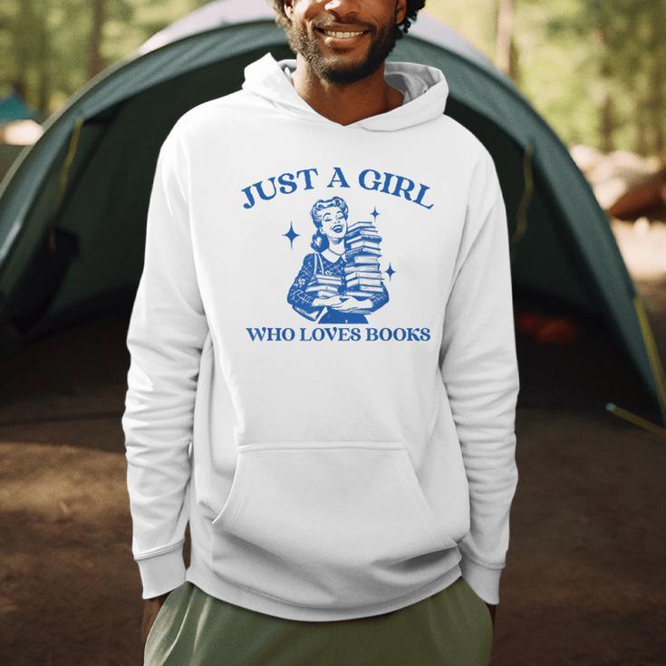 Just a Girl Who Loves Books Book Lover Bookish Men Hoodie